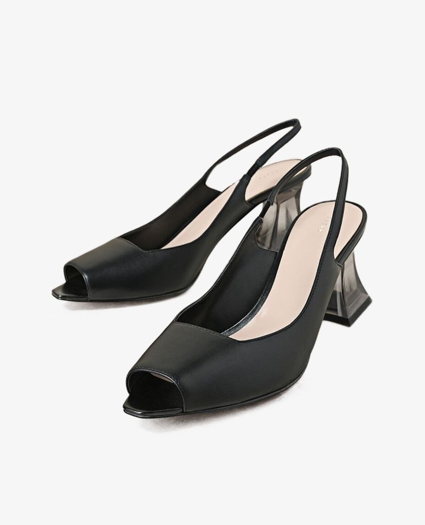 PEDRO - Giày cao gót hở mũi đế vuông Slingback Block