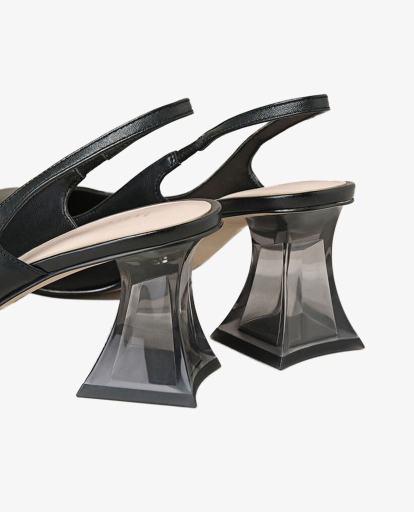 PEDRO - Giày cao gót hở mũi đế vuông Slingback Block