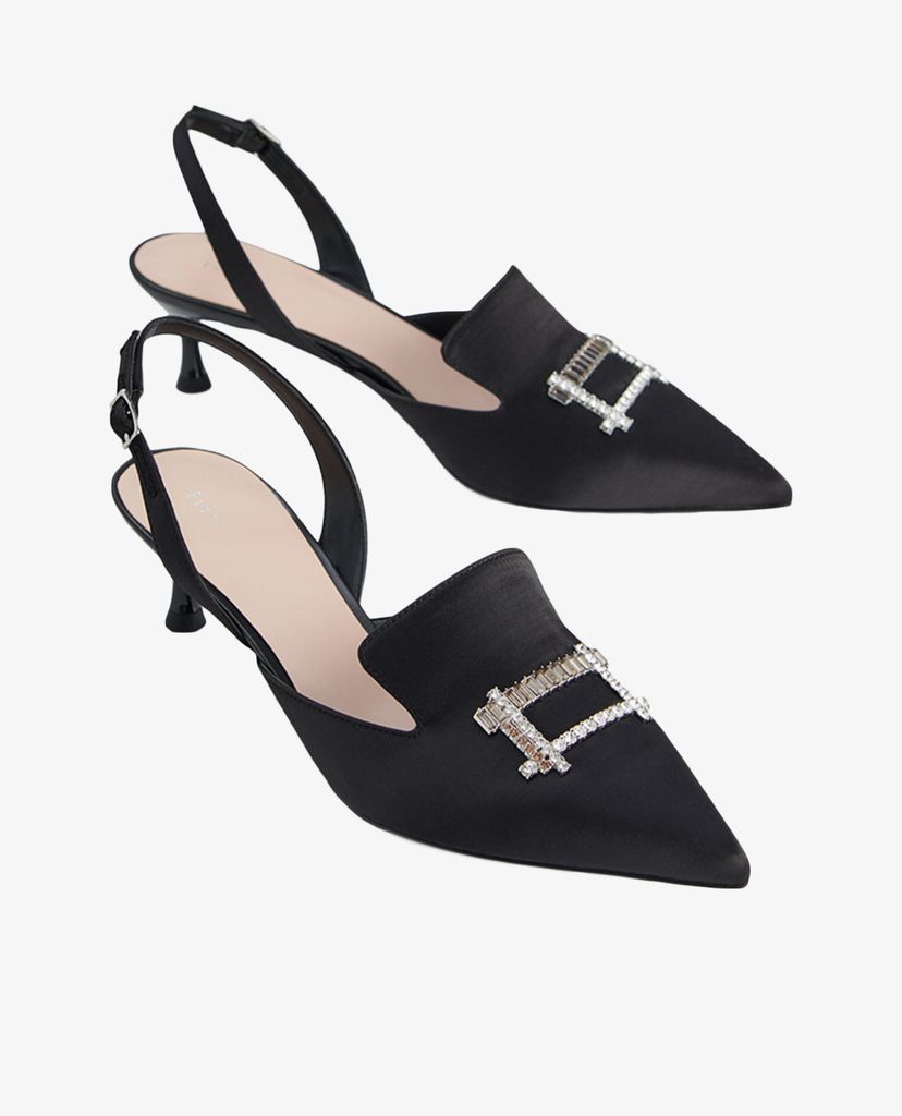 PEDRO - Giày cao gót mũi nhọn Gem Embellished Slingback