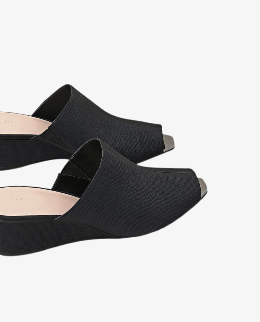 PEDRO - Giày đế xuồng hở mũi quai bản rộng Peep Toe