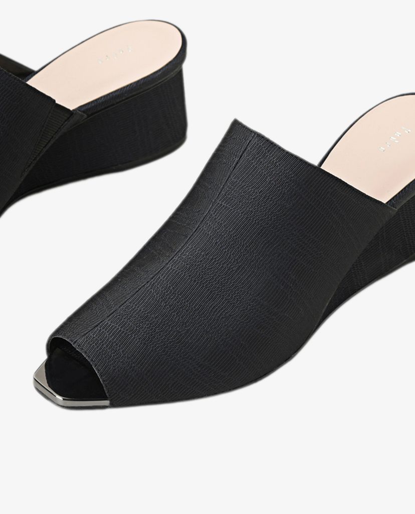 PEDRO - Giày đế xuồng hở mũi quai bản rộng Peep Toe
