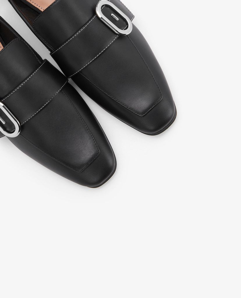 PEDRO - Giày đế bệt nữ mũi nhọn Buckle Square Toe Patent