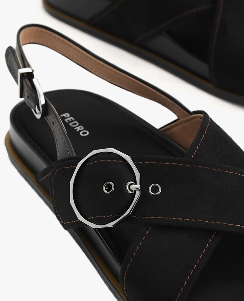PEDRO - Giày sandal nữ phối quai đan chéo Platform Slingback