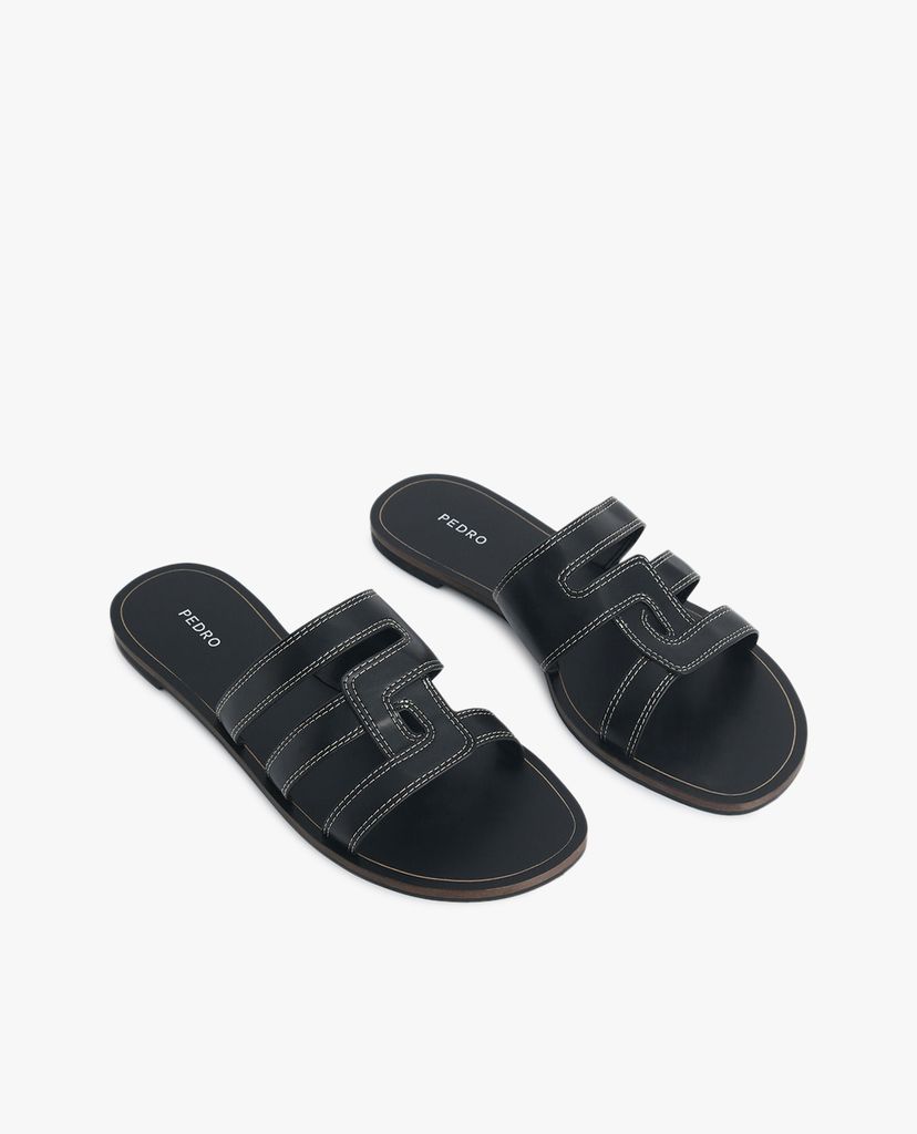 PEDRO - Giày sandal nữ quai ngang Abstract Casual