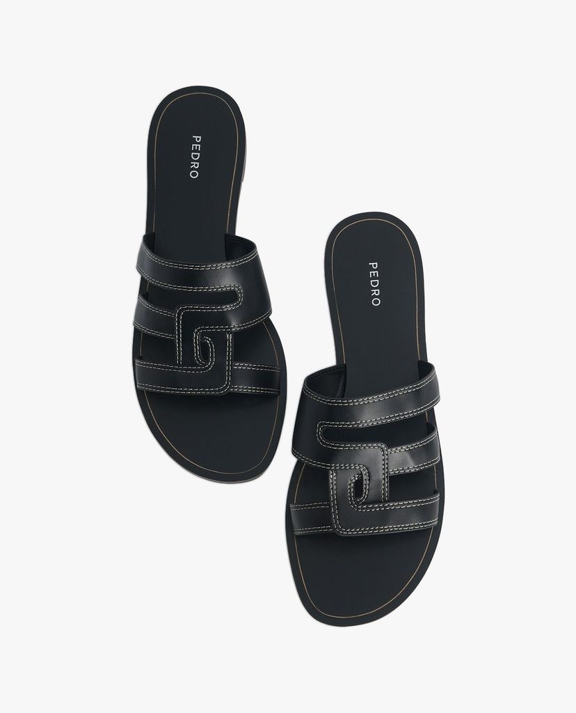 PEDRO - Giày sandal nữ quai ngang Abstract Casual