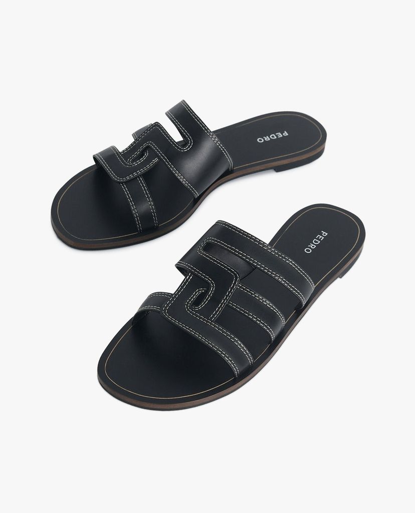 PEDRO - Giày sandal nữ quai ngang Abstract Casual