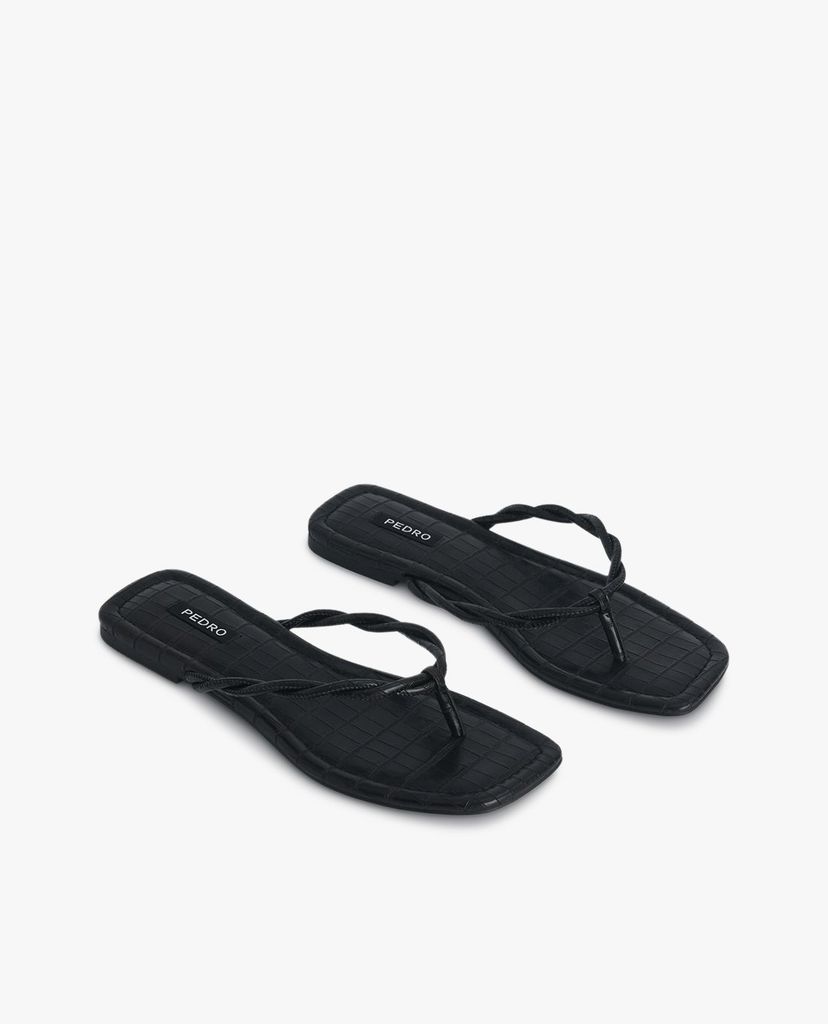 PEDRO - Dép nữ quai kẹp Croc Effect Thong