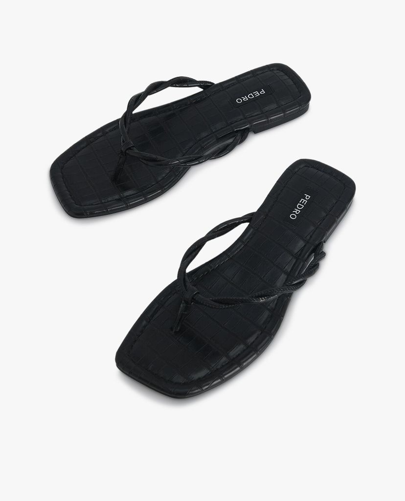 PEDRO - Dép nữ quai kẹp Croc Effect Thong