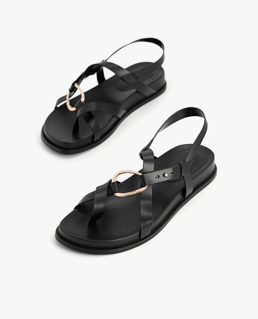 PEDRO - Giày sandals nữ xỏ ngón Metal Buckle