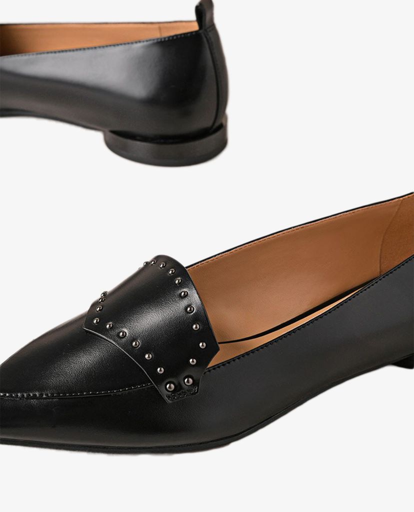 PEDRO - Giày đế bệt nữ mũi nhọn Studded Pointed