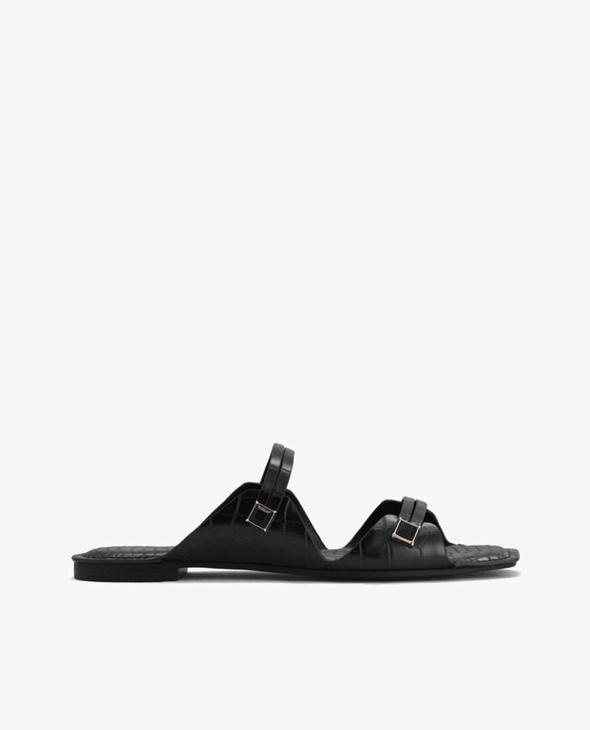 PEDRO - Giày đế bệt nữ quai ngang Croc Effect