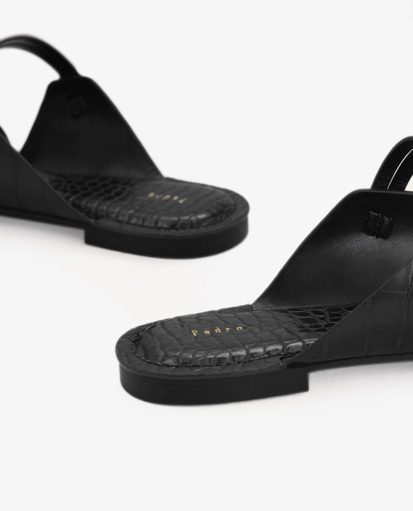 PEDRO - Giày đế bệt nữ quai ngang Croc Effect