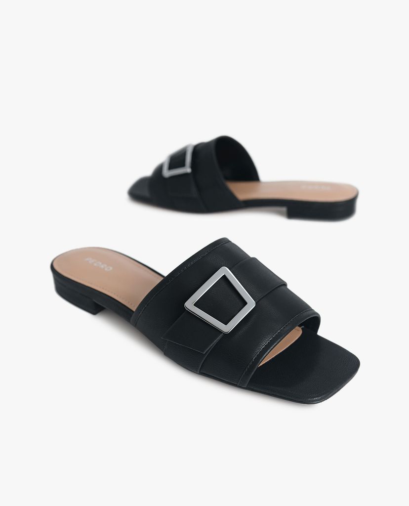 PEDRO - Giày sandals nữ quai ngang phối khóa thời trang