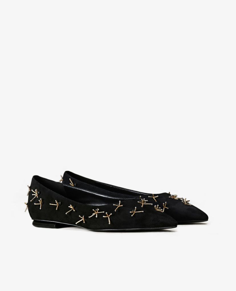 PEDRO - Giày đế bệt da lộn nữ tính Pointed Toe