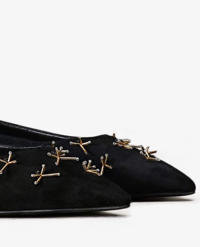 PEDRO - Giày đế bệt da lộn nữ tính Pointed Toe