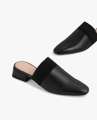 PEDRO - Giày mules nữ mũi nhọn Knitted Trimmed