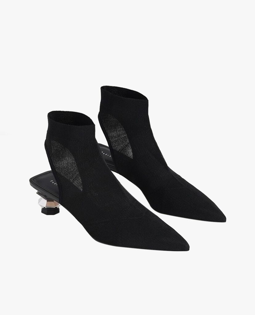 PEDRO - Giày boots nữ mũi nhọn Ankle Mesh Sock