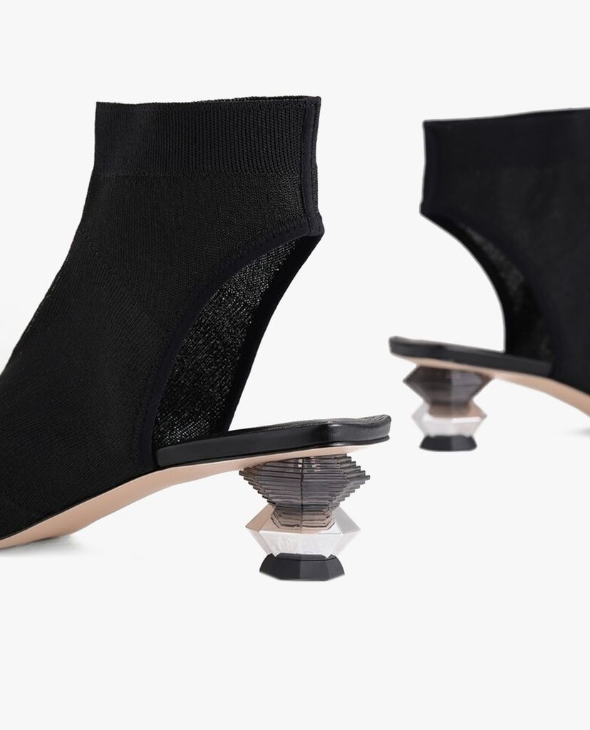 PEDRO - Giày boots nữ mũi nhọn Ankle Mesh Sock