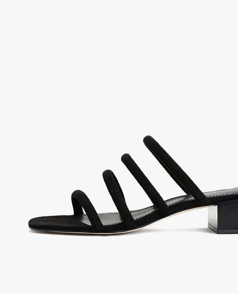 PEDRO - Giày cao gót hở mũi quai ngang Suede Strappy Mules