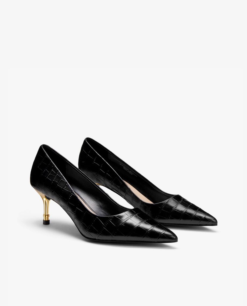 PEDRO - Giày cao gót mũi nhọn Croc Effect Leather