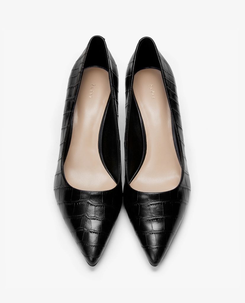 PEDRO - Giày cao gót mũi nhọn Croc Effect Leather