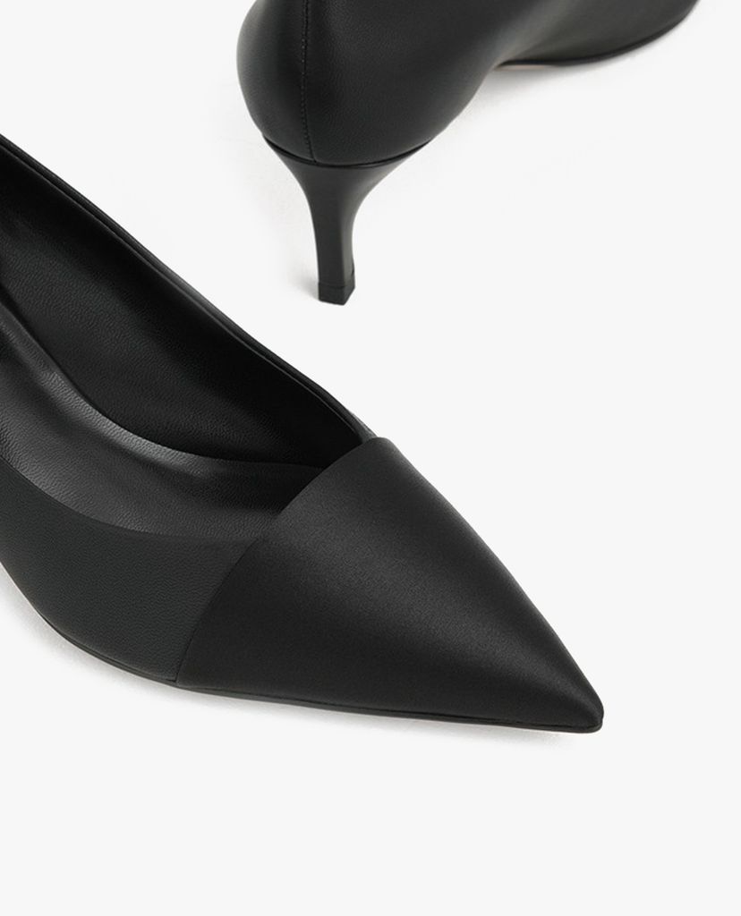 PEDRO - Giày cao gót mũi nhọn Leather Cap Toe