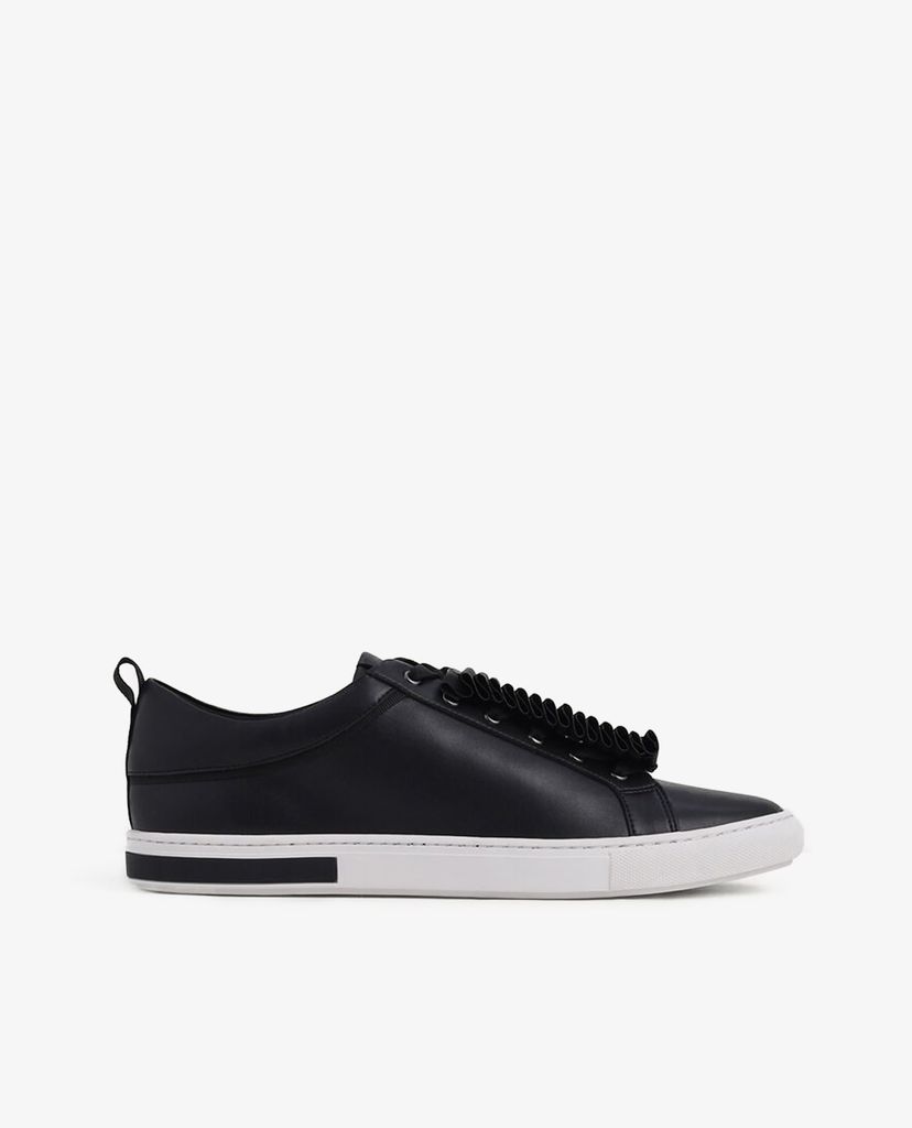 Giày sneaker nữ cổ thấp Pleats Embellished Glitter