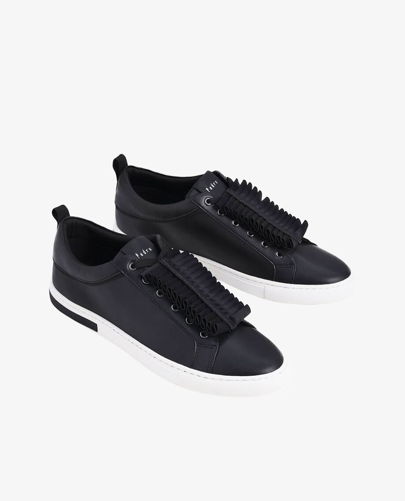 Giày sneaker nữ cổ thấp Pleats Embellished Glitter