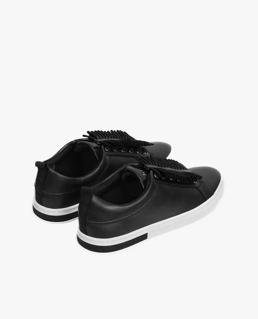 Giày sneaker nữ cổ thấp Pleats Embellished Glitter