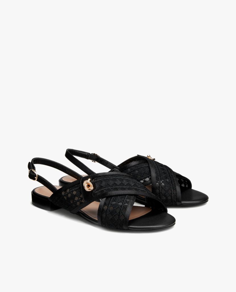 PEDRO - Giày sandal nữ quai chéo Mesh Slingback