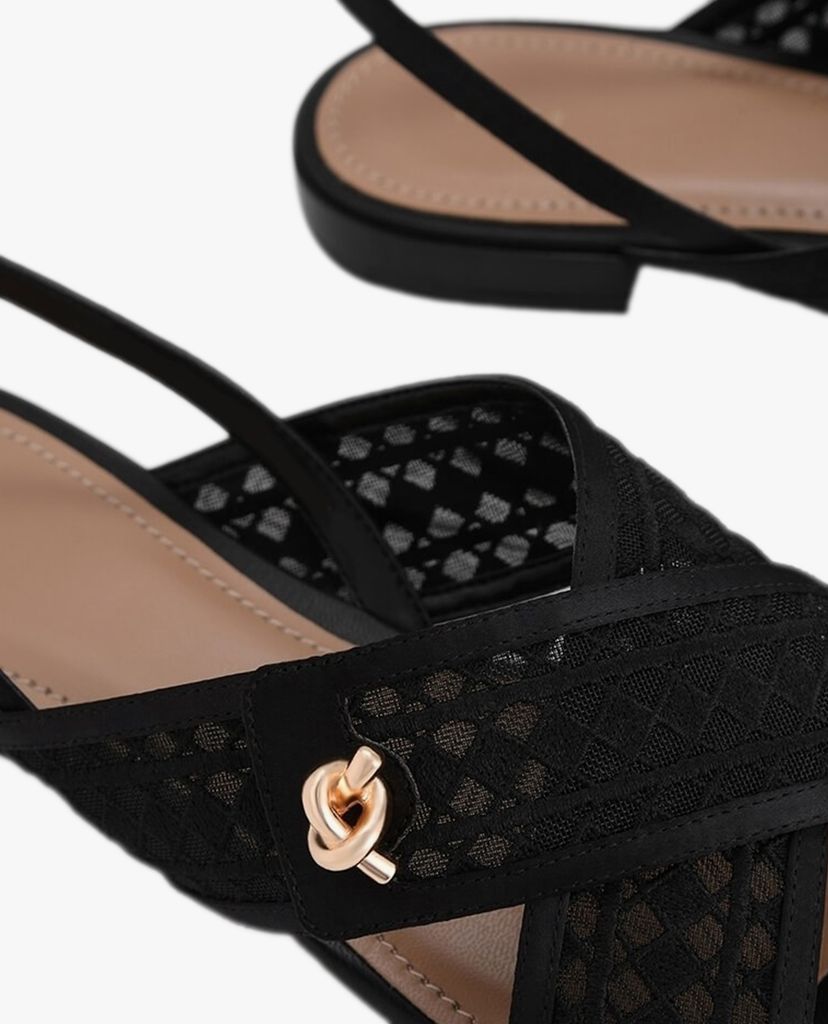 PEDRO - Giày sandal nữ quai chéo Mesh Slingback