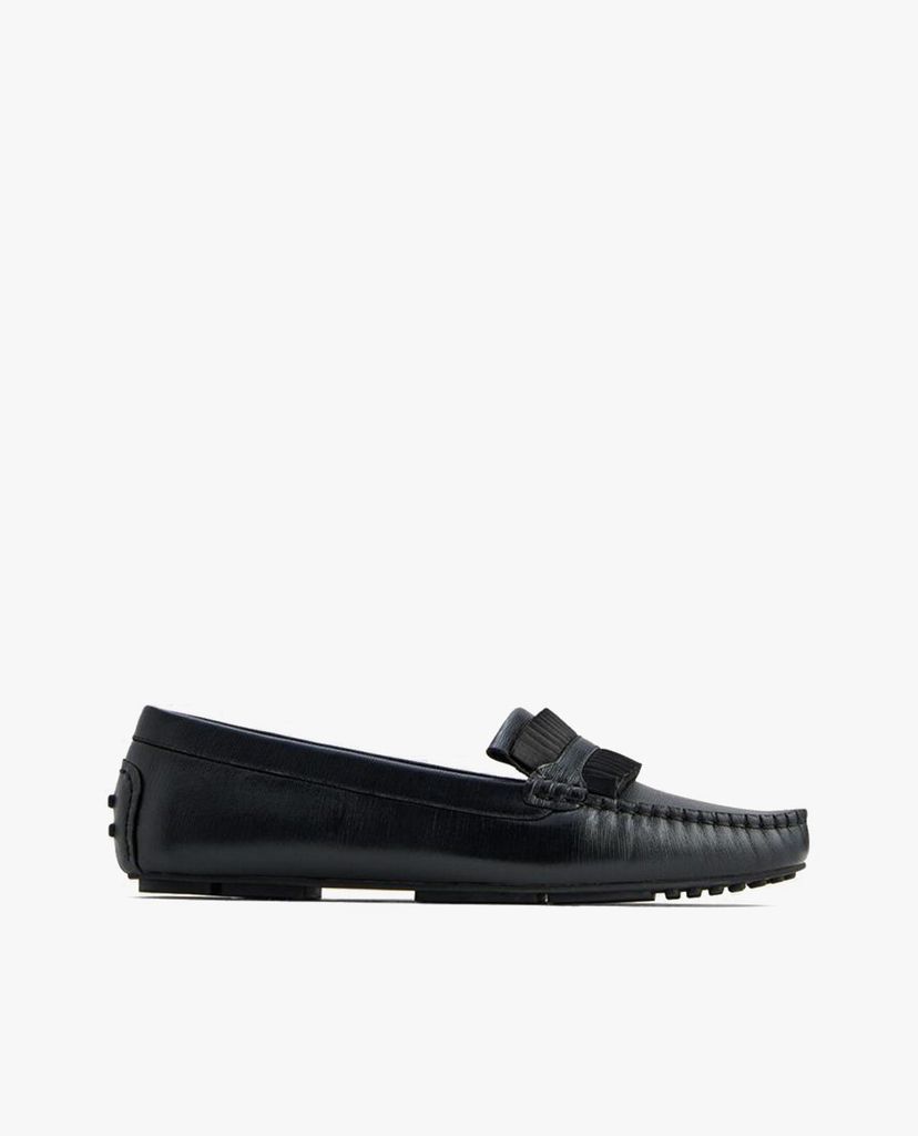 PEDRO - Giày đế bệt mũi tròn Pleats Embellished Leather