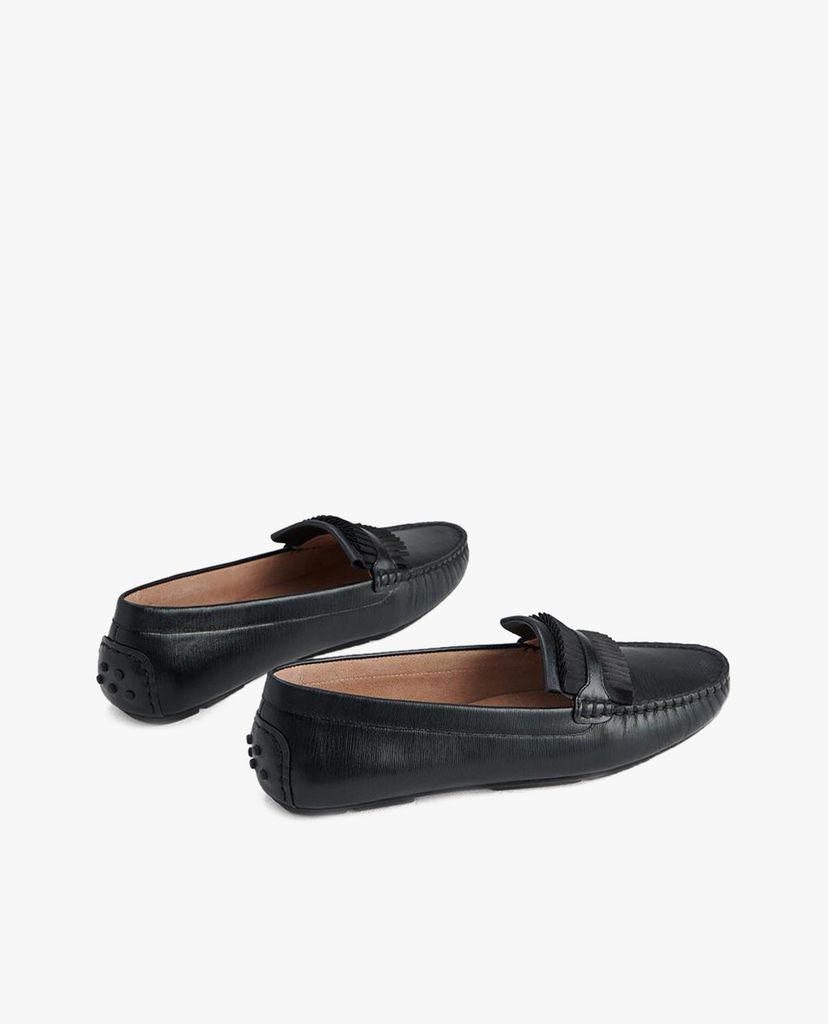 PEDRO - Giày đế bệt mũi tròn Pleats Embellished Leather