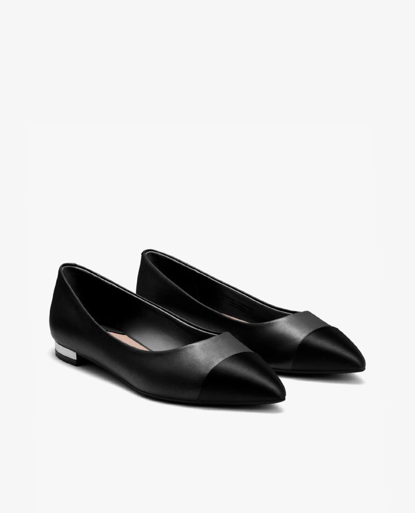 PEDRO - Giày đế bệt nữ mũi nhọn Leather Pointed Cap Toe