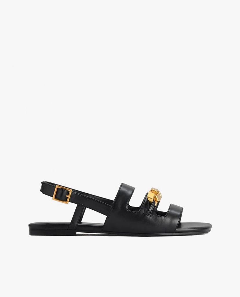 PEDRO - Giày sandal nữ quai ngang Gold Embellished