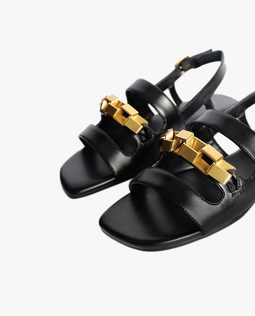 PEDRO - Giày sandal nữ quai ngang Gold Embellished