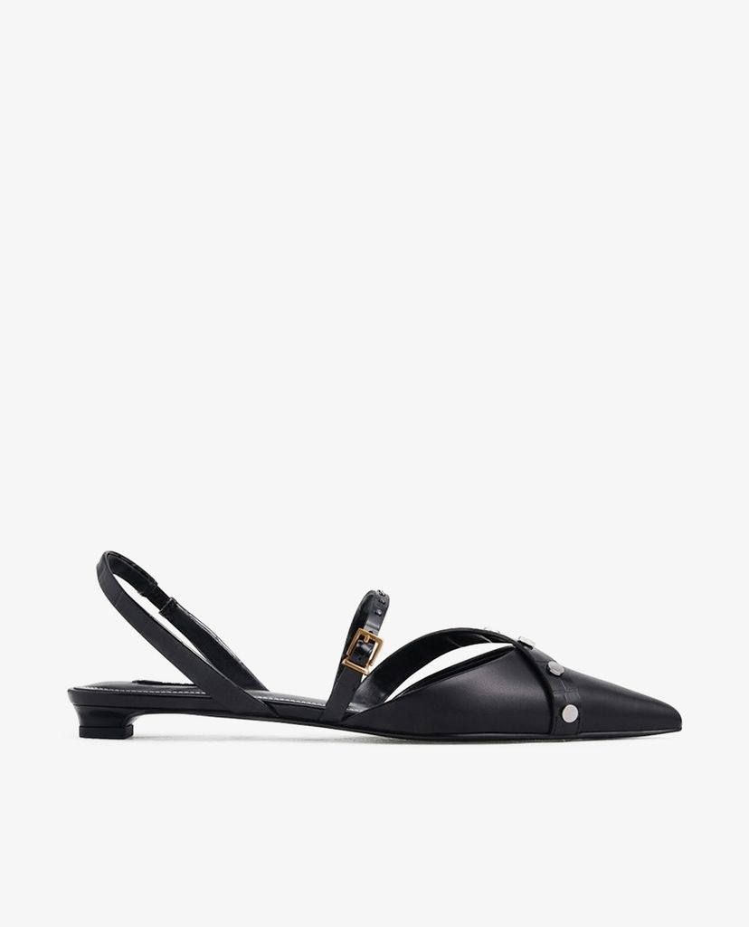 Giày sandals nữ mũi nhọn Asymmetric Mirror