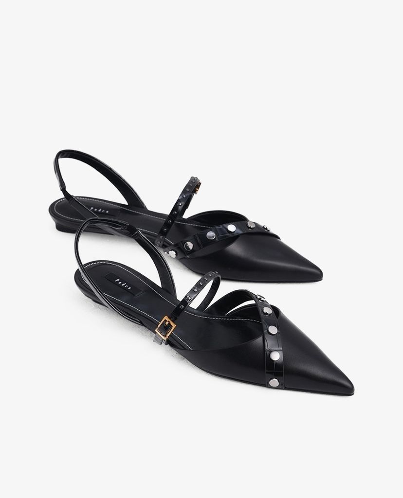 Giày sandals nữ mũi nhọn Asymmetric Mirror