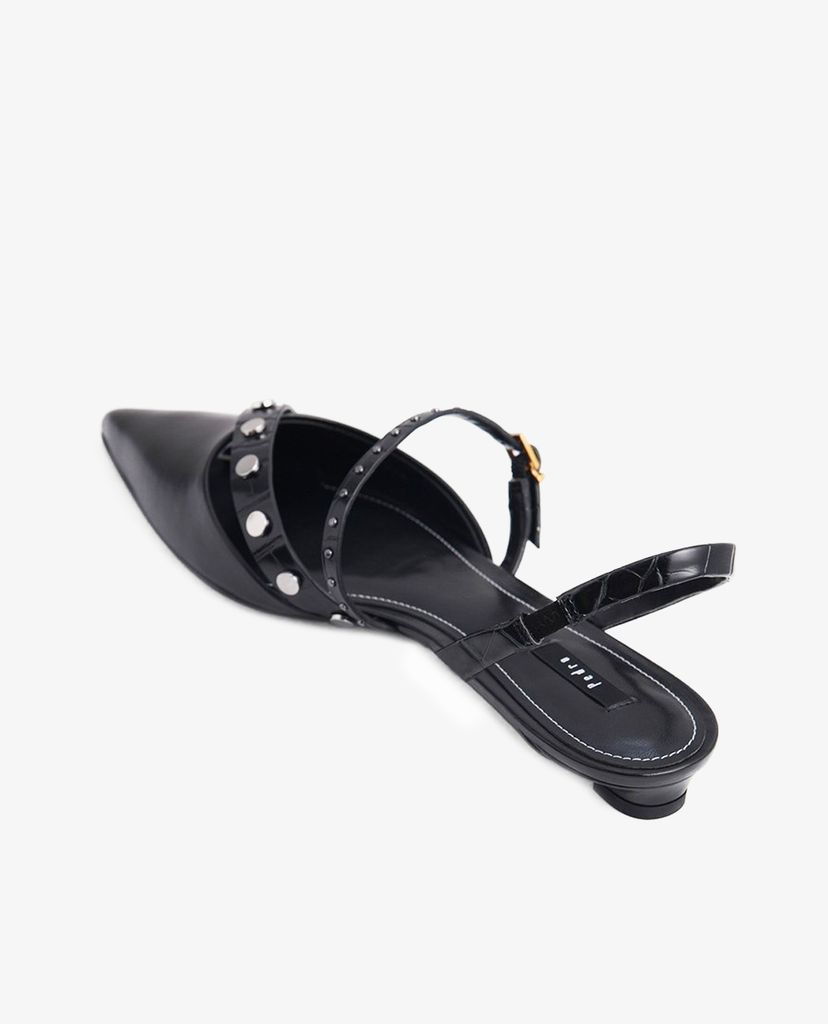 Giày sandals nữ mũi nhọn Asymmetric Mirror