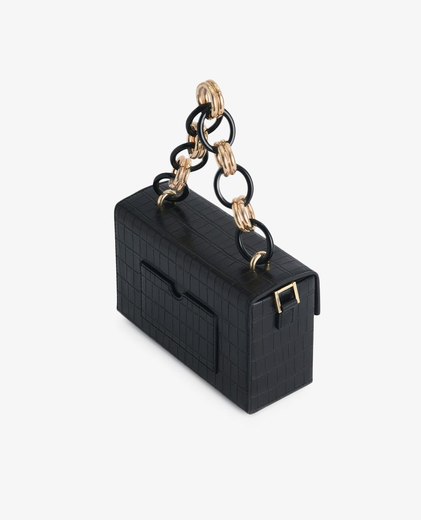 PEDRO - Túi xách tay nữ hình hộp Croc Effect Boxy