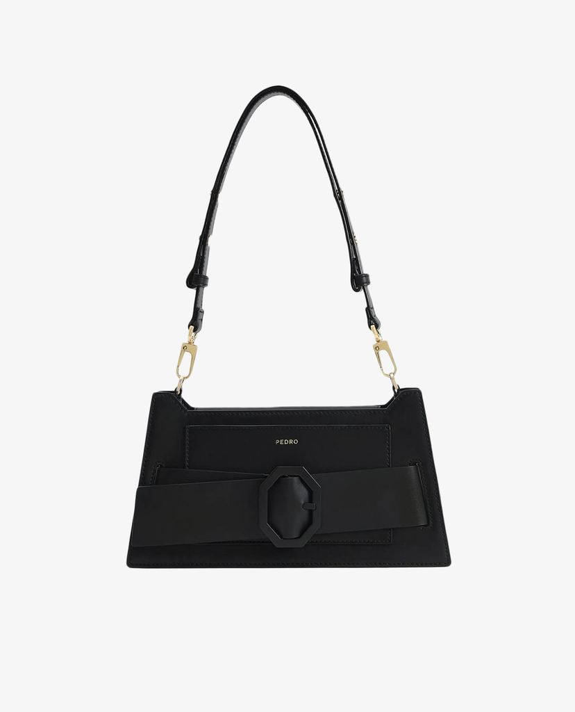 PEDRO - Túi đeo vai nữ hình thang Octagon Buckled Leather