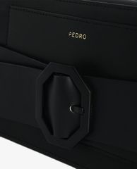 PEDRO - Túi đeo vai nữ hình thang Octagon Buckled Leather