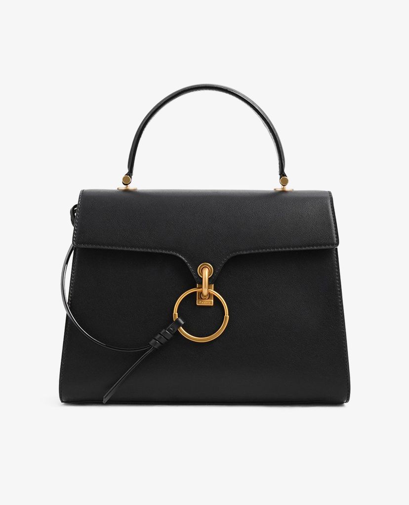PEDRO - Túi xách tay nữ khóa Oring Black