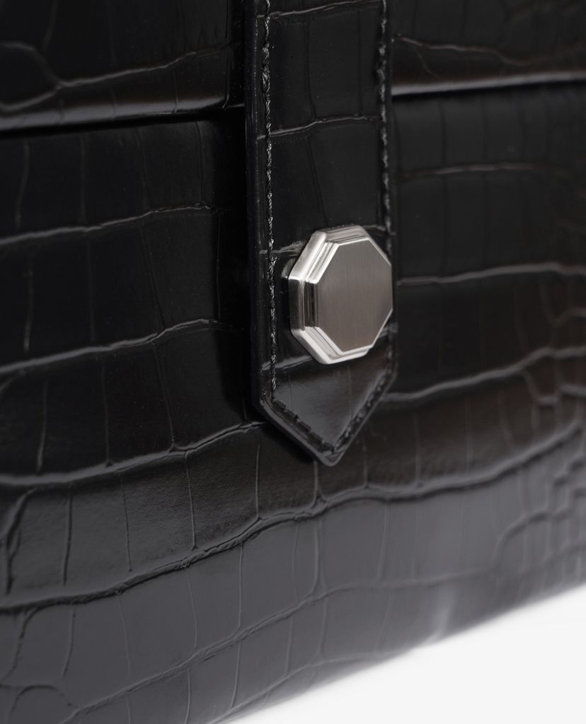 Túi đeo vai nữ hình hộp chữ nhật Croc-Effect Box