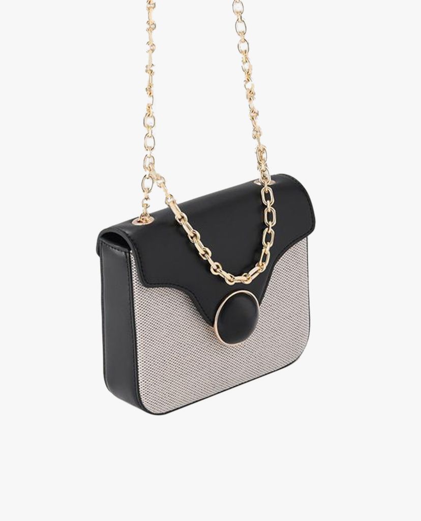 PEDRO - Túi đeo chéo nữ nắp gập phom chữ nhật Mini Structured in Two-Tone