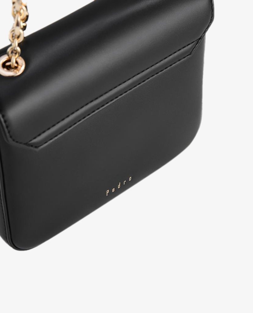 PEDRO - Túi đeo chéo nữ nắp gập phom chữ nhật Mini Structured in Two-Tone