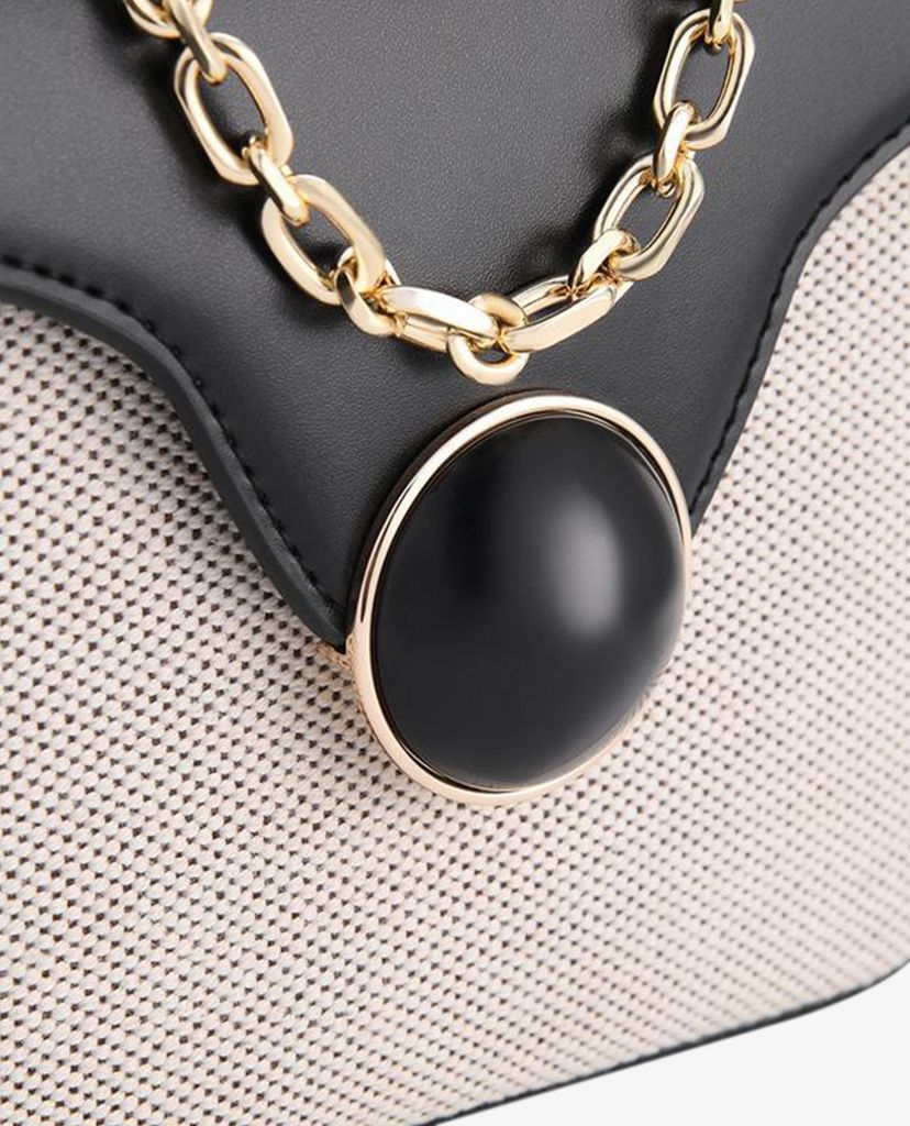 PEDRO - Túi đeo chéo nữ nắp gập phom chữ nhật Mini Structured in Two-Tone