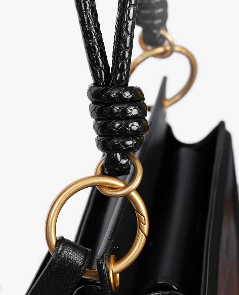 Túi đeo vai nữ Knotted Cord Black