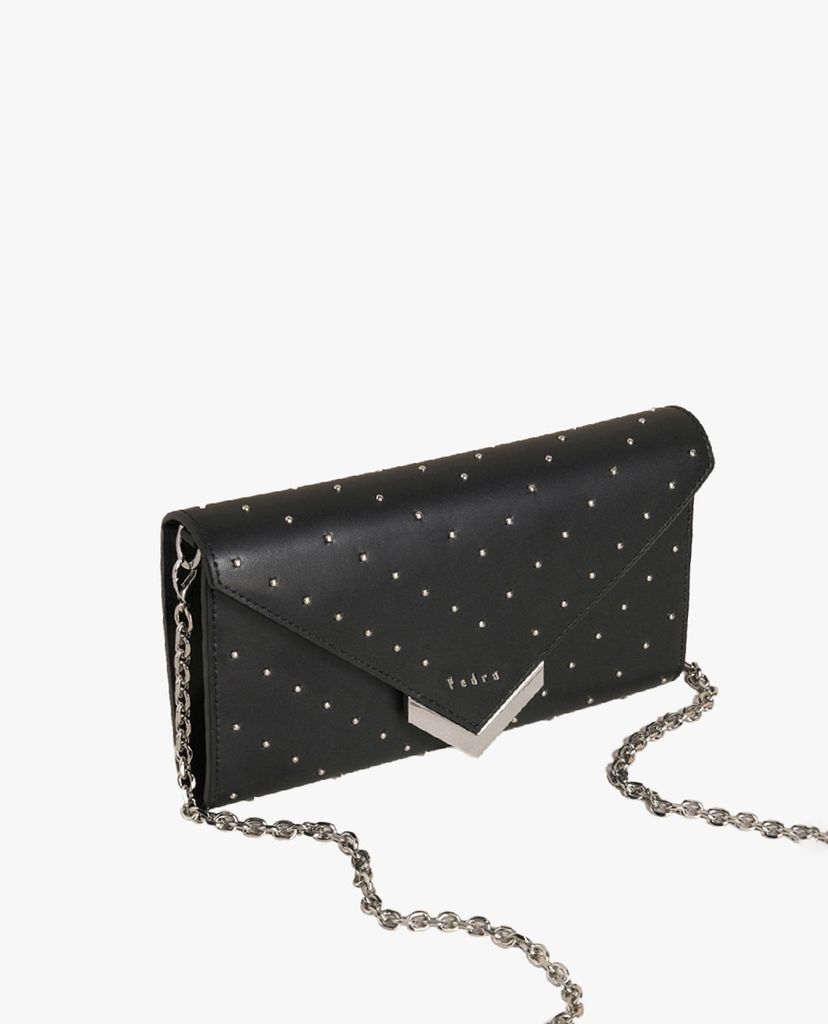 PEDRO - Ví nữ nắp gập phối dây Chevron Chain Strap