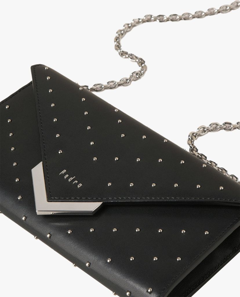 PEDRO - Ví nữ nắp gập phối dây Chevron Chain Strap